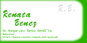 renata bencz business card